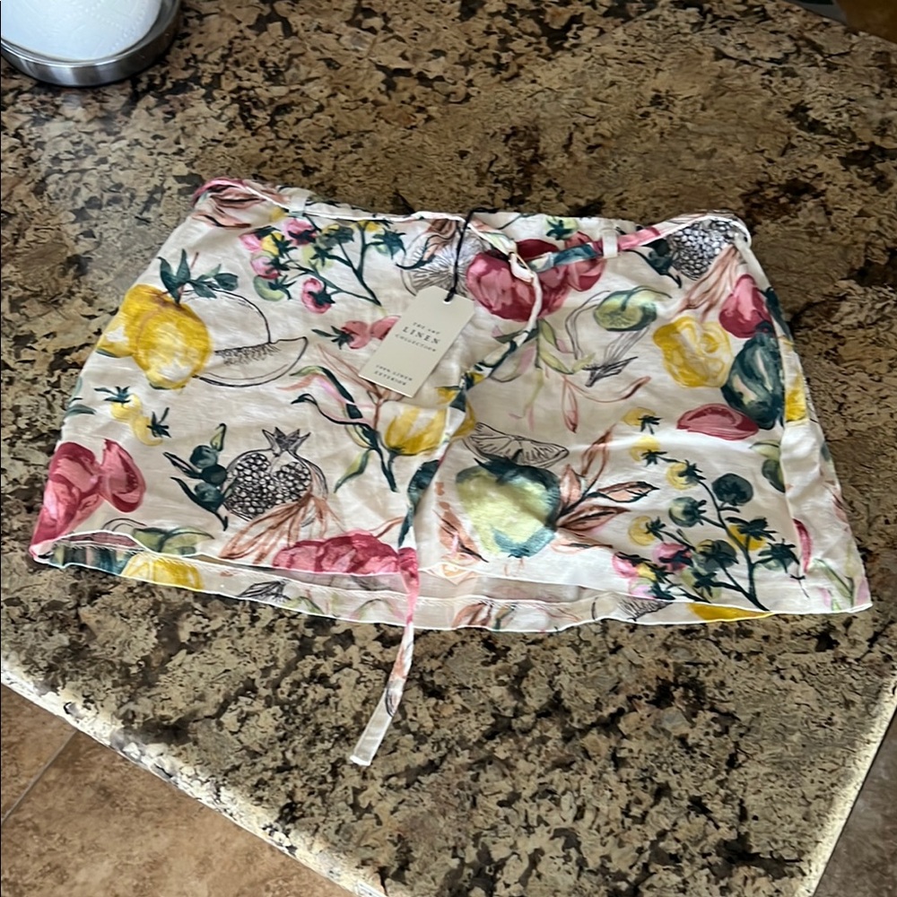 Abercrombie & Fitch Pink Yellow Mini Tie Front Skirt